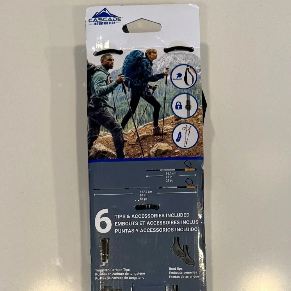 Cascade Mountain Tech Carbon Fiber Trekking Poles NWT - Picture 2 of 2